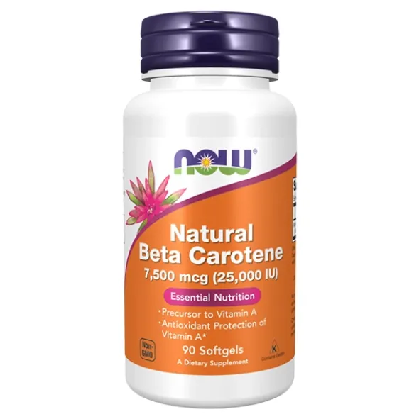NOW FOODS Naturalny Beta Karoten (Witamina A) 25 000 IU 90 kaps