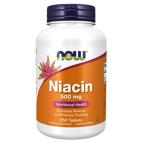 NOW FOODS Niacyna Witamina B3 500mg 250 tabl