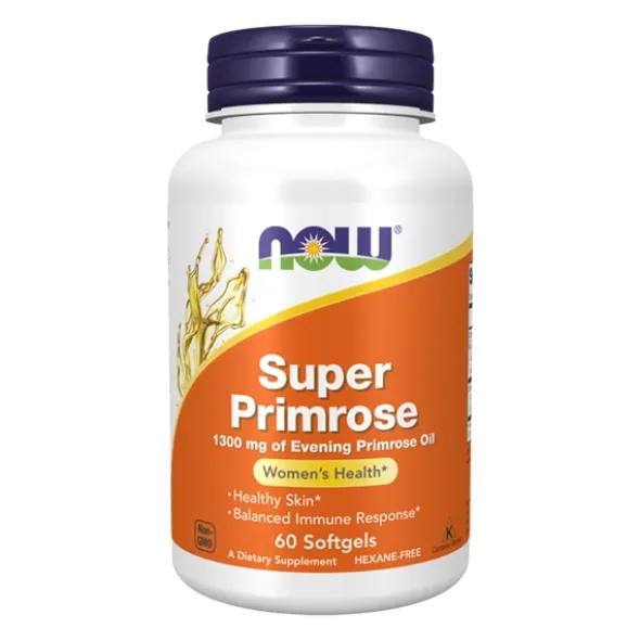 NOW FOODS Olej z wiesiołka 1300mg 60 sgels - Super Primrose