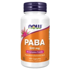 NOW FOODS PABA Kwas Para-Aminobenzoesowy 500mg 100 kaps