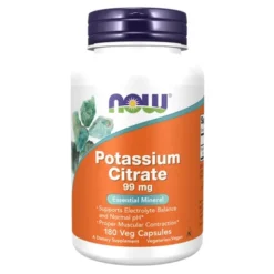 NOW FOODS Potassium Citrate Cytrynian Potasu 99mg 180 kaps