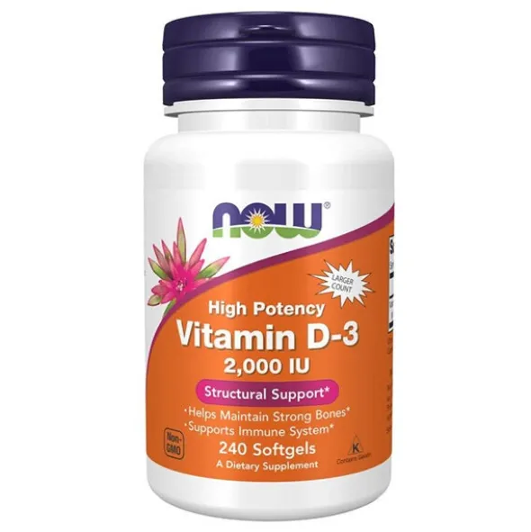 NOW FOODS Witamina D3 2000IU 240 kaps