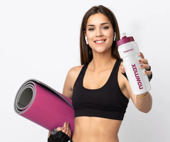 nowmax® Bidon 750 ml Clear + nowmax® Isotonic Drink 25 g