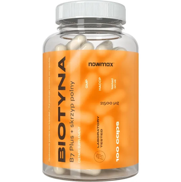 nowmax® Biotyna Plus + Skrzyp Polny 100 kaps