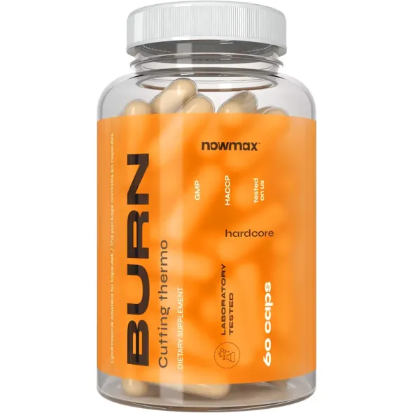 nowmax Burn Cutting Thermo 60 kaps + WPI Protein 500 g + Witaminy i Minerały 90 kaps + SPORT-MAX Shaker 600 ml