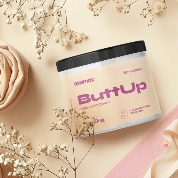 nowmax® BUTT UP 300 g + Zestaw 4 Gum Oporowych Fitness Band