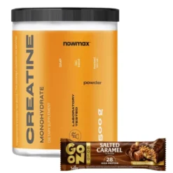 nowmax® Creatine Monohydrate 500 g puszka + SANTE GO ON Gold Baton Proteinowy 45 g
