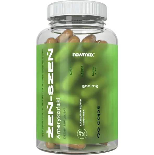 nowmax® Żeń-Szeń Amerykański Strong 4:1 500mg 90 kaps