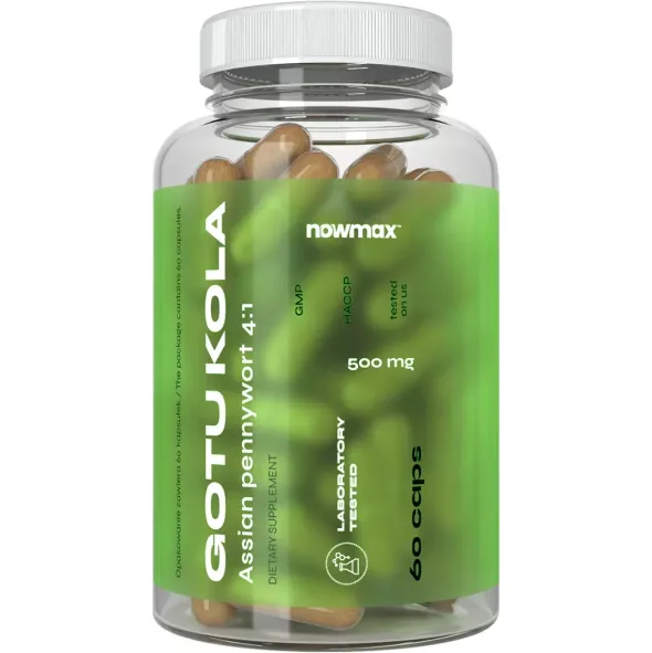 nowmax® Gotu Kola MEMORY wąkrota azjatycka 4:1 60 kaps