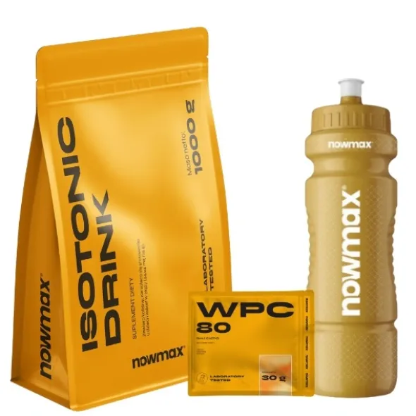 nowmax® Isotonic Drink 1000 g + nowmax® Bidon 900 ml Clear + nowmax® Isotonic Drink 25 g
