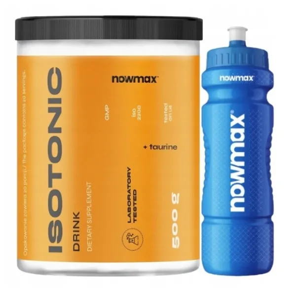 nowmax Isotonic Drink 500 g + nowmax® Bidon 900 ml Clear