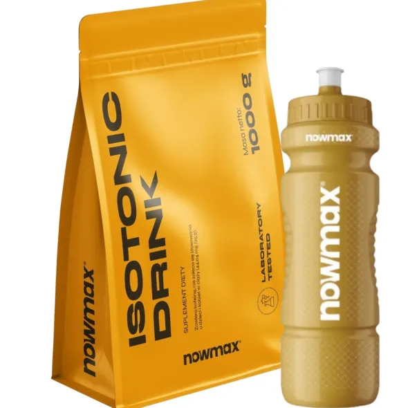 nowmax Isotonic Drink 1000 g + nowmax® Bidon 900 ml Clear