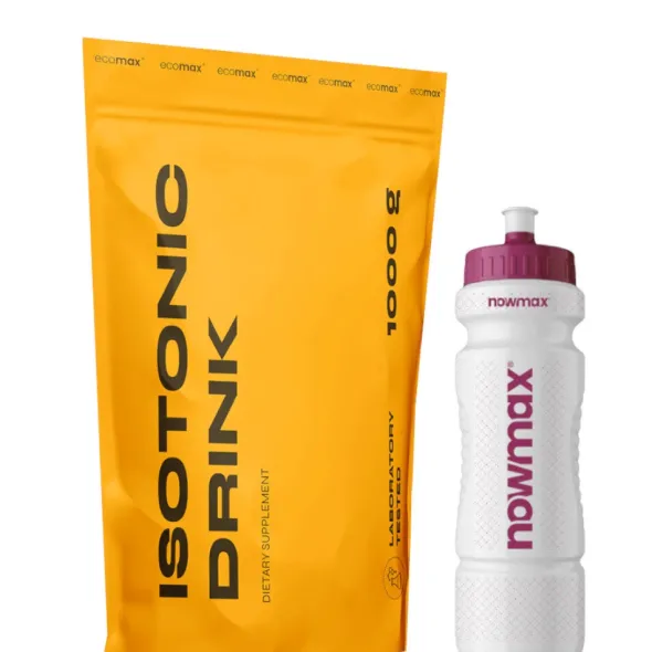 nowmax Isotonic Drink 1000 g + nowmax® Bidon 900 ml Clear