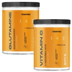 nowmax® L-Glutamine 500 g + nowmax® Vitamin C 500 g