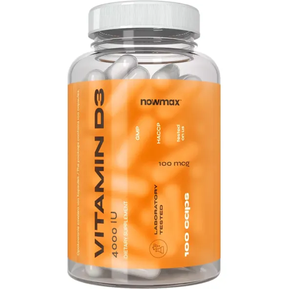 nowmax® Vitamin D3 100mcg 4000IU 100 kaps