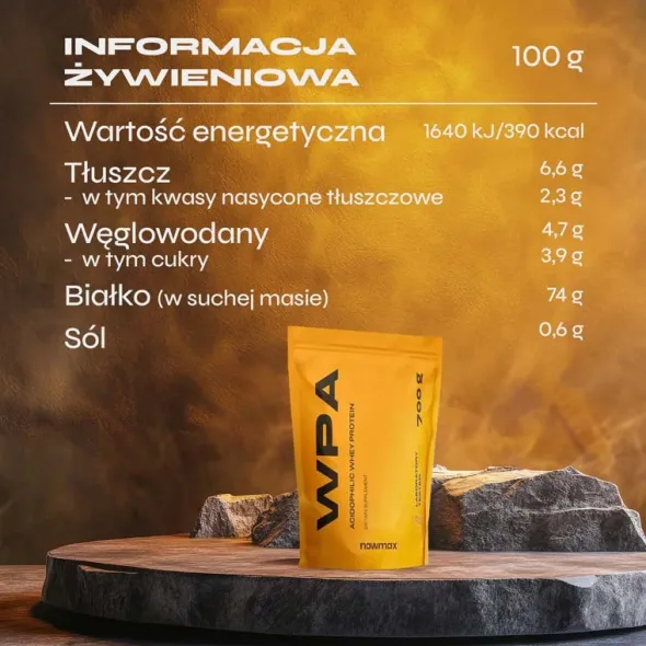 nowmax® WPA 700g (białko acidofilne serwatkowe)