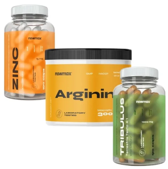 nowmax® Zinc 15mg 100 kaps + Zestaw Naturalnej Energii i Testosteronu