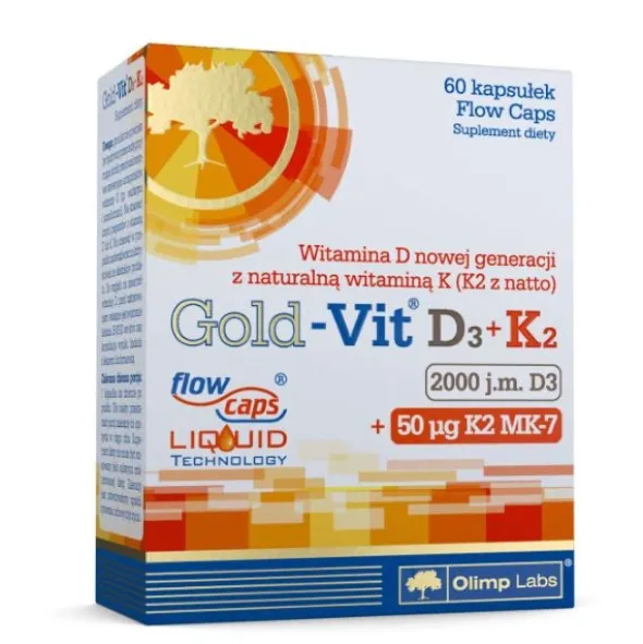 OLIMP Gold-Vit D3+K2 2000 IU 60 kaps