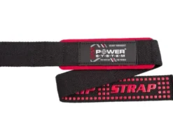 POWER SYSTEM Paski Treningowe Xtra-Grip Straps 3430 (czarno-czerwony)