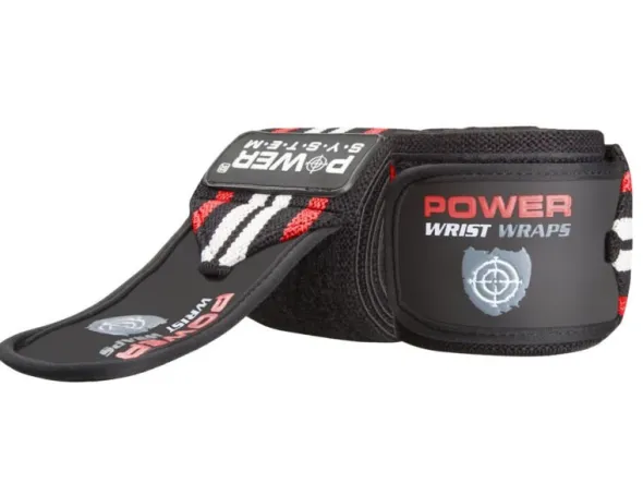 POWER SYSTEM Taśma wzmacniająca nadgarstki Wrist Wraps 3500 RED