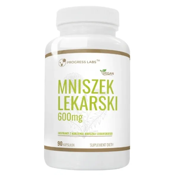 PROGRESS LABS Mniszek Lekarski Ekstrakt 600 mg 90 kaps