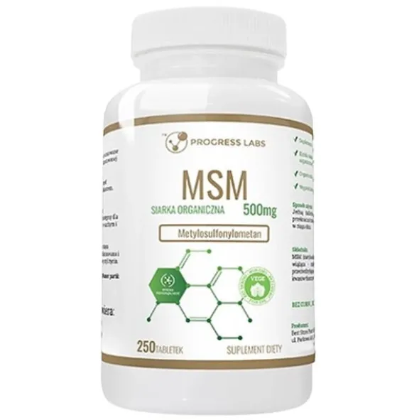PROGRESS LABS MSM 500mg 250 tabs