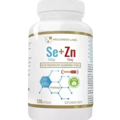 PROGRESS LABS Selen Organiczny + Glukonian Cynku 120 kaps