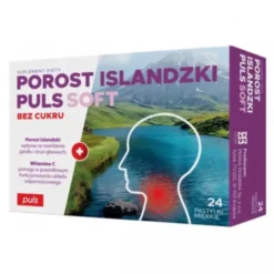 PULS Soft Porost Islandzki Bez Cukru 24 Pastylki do Ssania