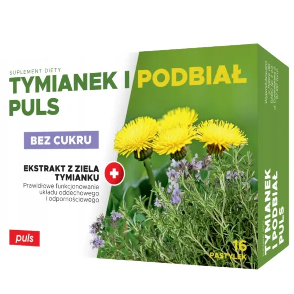 PULS Tymianek Podbiał 16 Pastylek Bez Cukru