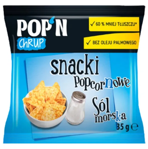 SANTE POP'N CHRUP Snacki Popcornowe Sól Morska 35 g