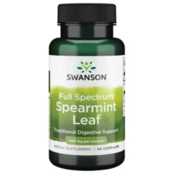 SWANSON FS Spearmint Leaf - Liść Mięty Zielonej 400 mg 60 kaps