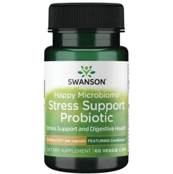 SWANSON Happy Microbiome Stress Support Probiotyk 60 kaps