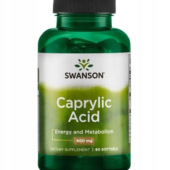 SWANSON Kwas Kaprylowy 600mg 60 kaps