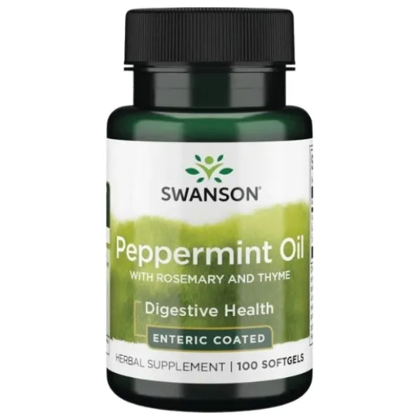 SWANSON Peppermint Oil Combination - Mieszanka Olejków Miętowych 100 kaps