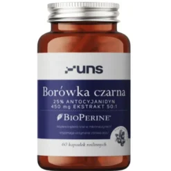 UNS Borówka Czarna + Bioperine 60 kaps