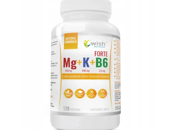 WISH Mg+K+Vit B6 Forte 120 kaps