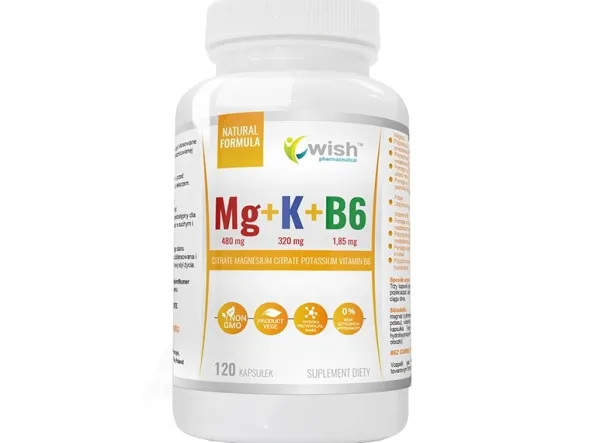 WISH Mg+K+Vit B6 120 kaps