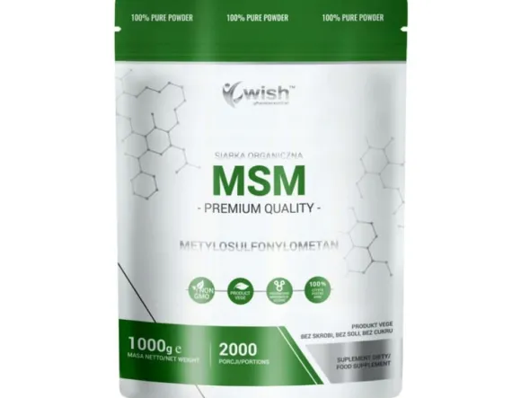 WISH MSM Siarka Organiczna w Proszku 1000g