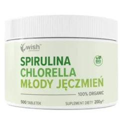 WISH Spirulina Chlorella Młody Jęczmień 500 tabs