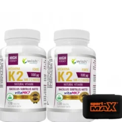 WISH Witamina K2 MK-7 z Natto 100mcg 2x120 tab + pillbox
