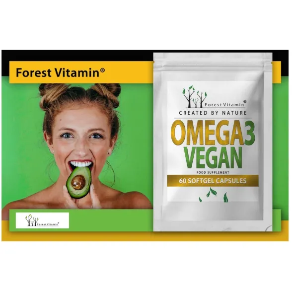 2x FOREST VITAMIN Omega 3 Vegan 60 kaps